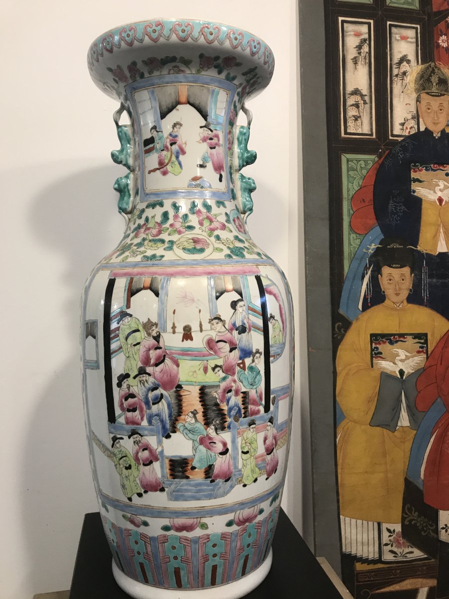 Grand Vase Canton Début XX eme