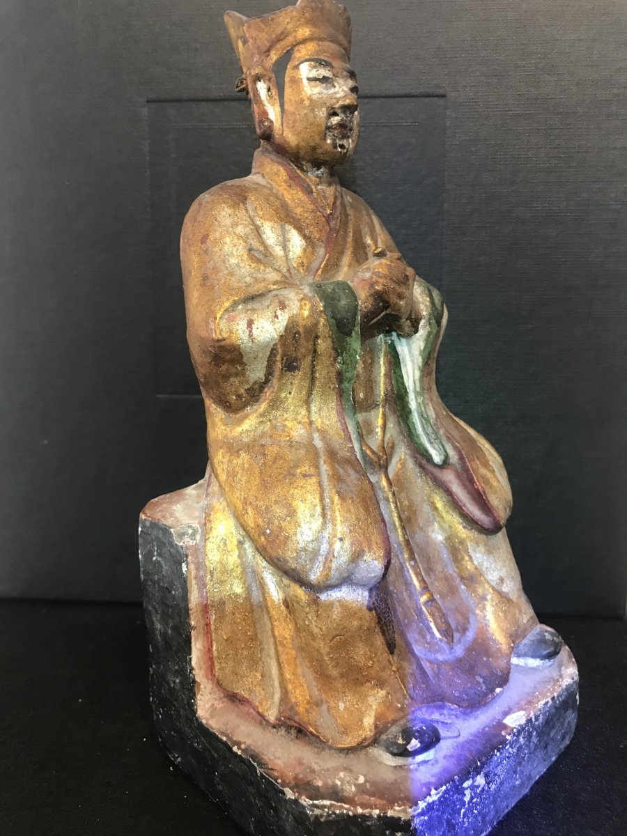 Statuette Of Sage Or Dignitary/china XIX Eme-photo-2