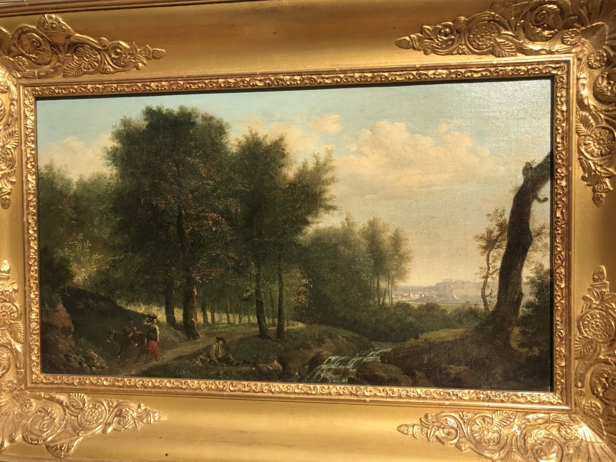 Oil On Canvas / Country Painting XIX Eme Goût Barbizon