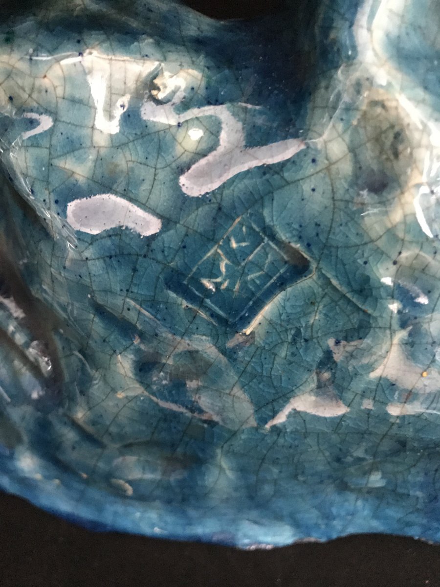 Couple Of Blue Birds Varnished Early Twentieth-photo-3