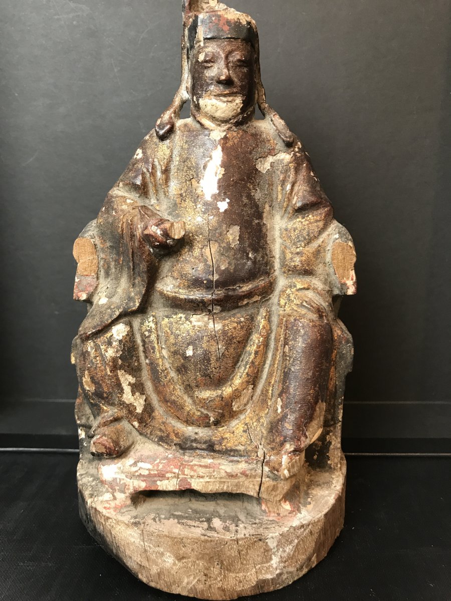 Chinese Dignitary In Golden Wood Period
