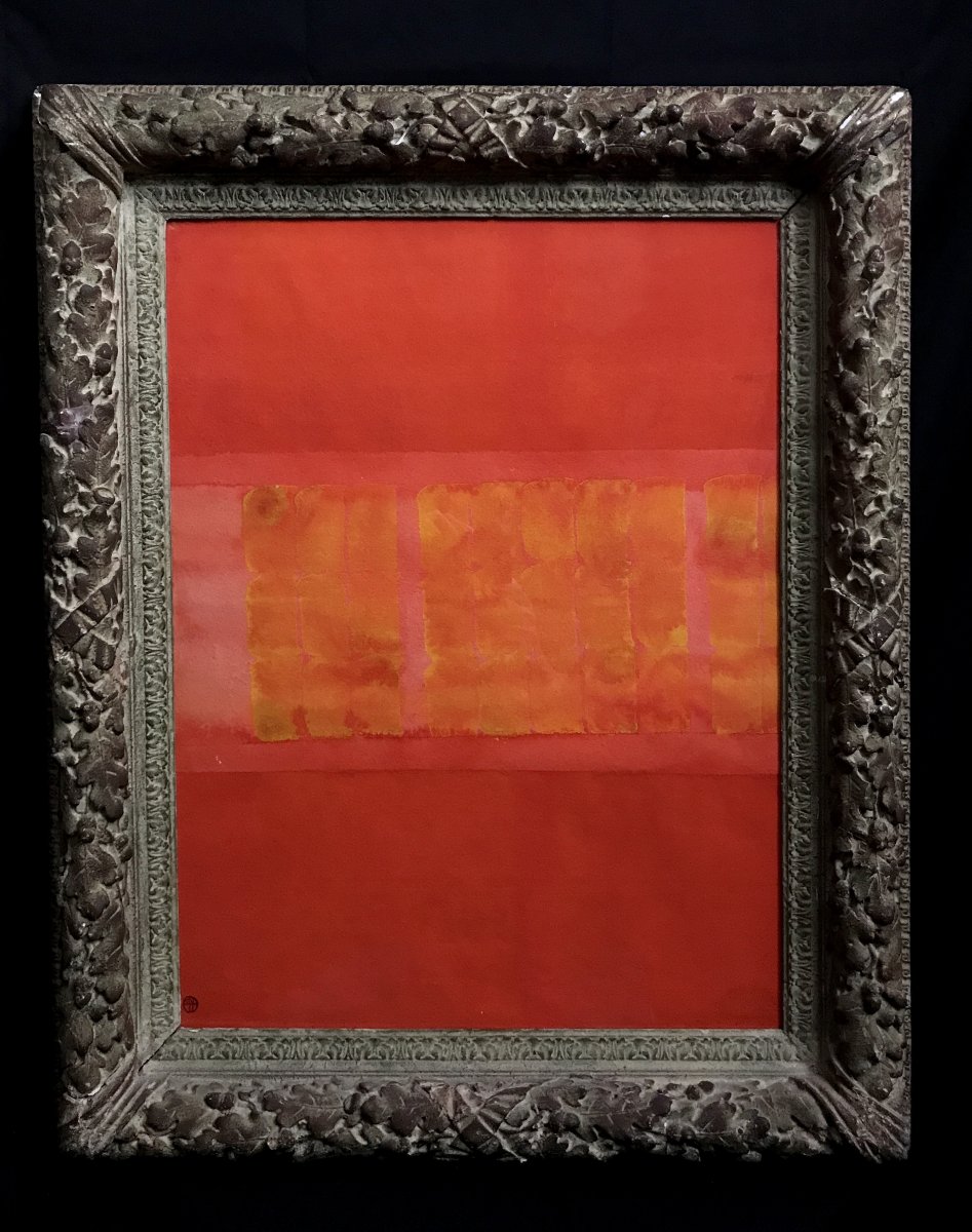Peinture Sur Papier De François Himhoff XX Eme Dans Cadre XVII Eme-photo-4