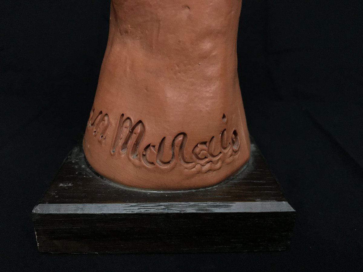 Terracotta Sculpture Hand By Jean Marais (1913-1998) French Artist-photo-3
