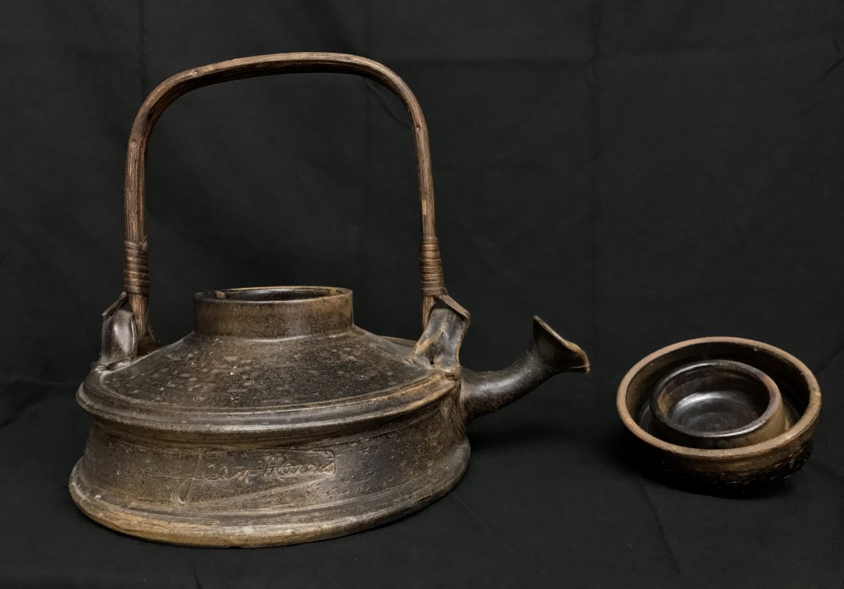 Important Terracotta Teapot Sculpture By Jean Marais (1913-1998)-photo-3