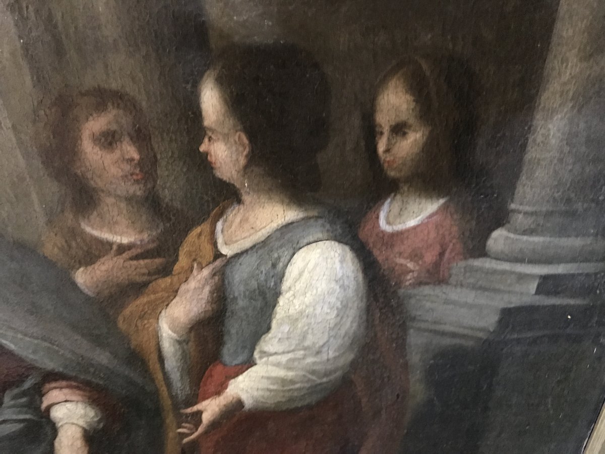 Important Painting XVII Eme The Marriage Of Mary-photo-4