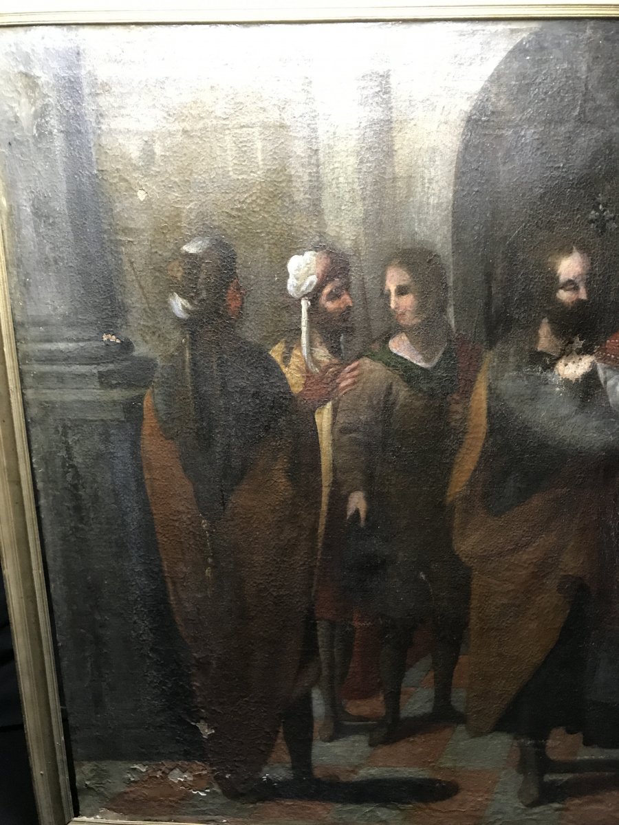 Important Painting XVII Eme The Marriage Of Mary-photo-1