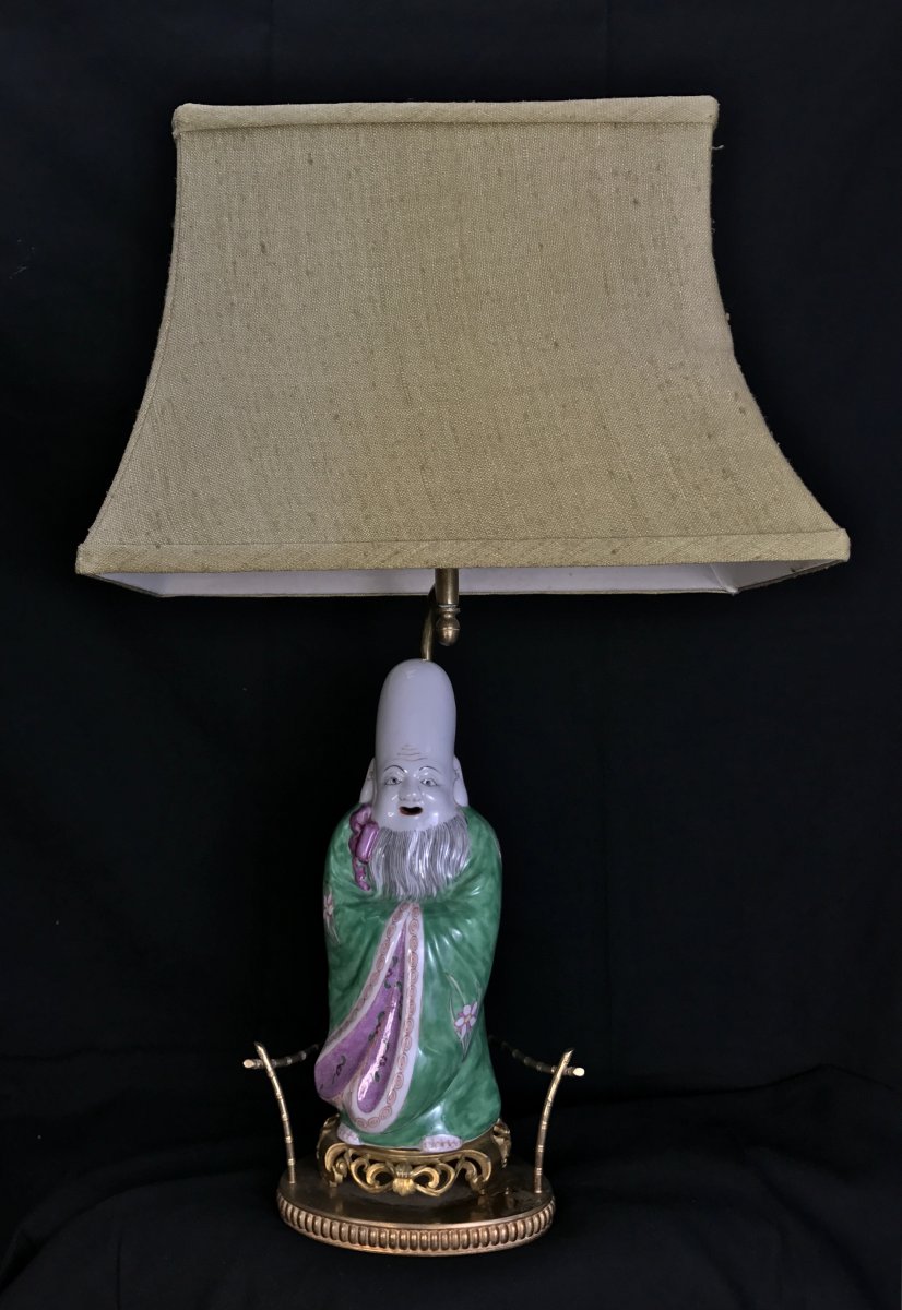 Lamp Representing A Chinese Sage