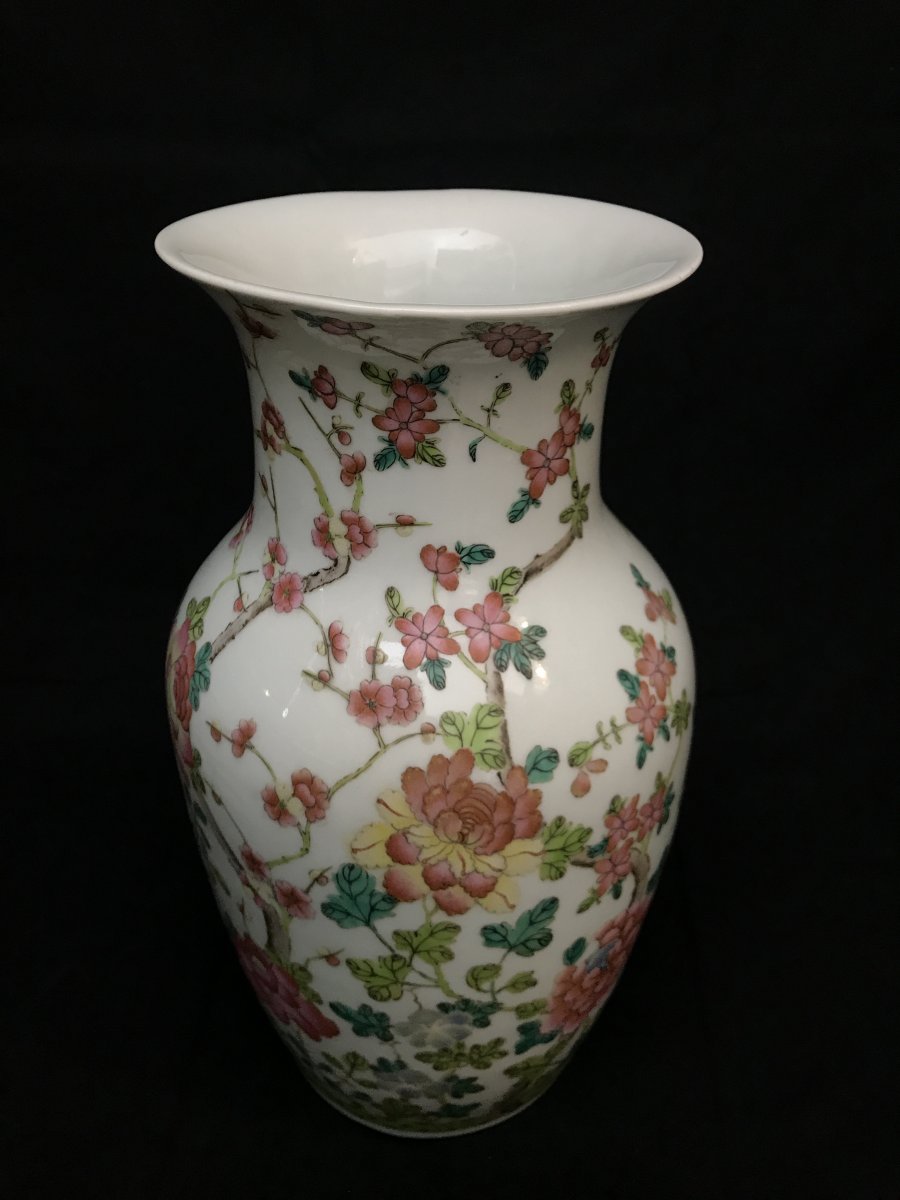 Pair Of Chinese Porcelain Vases Early XX Eme-photo-2