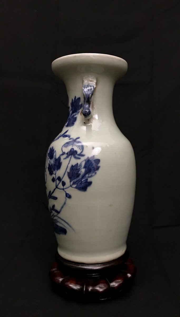 Fô Dogs Vase With Collar And Peonies Decor China-photo-3