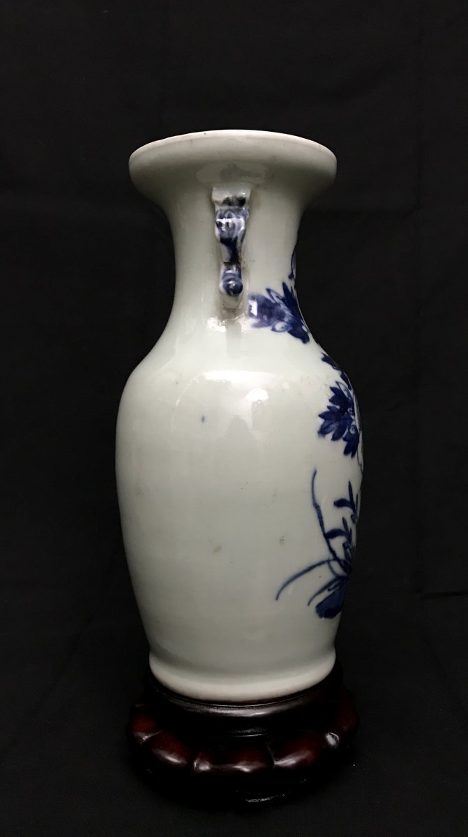 Fô Dogs Vase With Collar And Peonies Decor China-photo-1