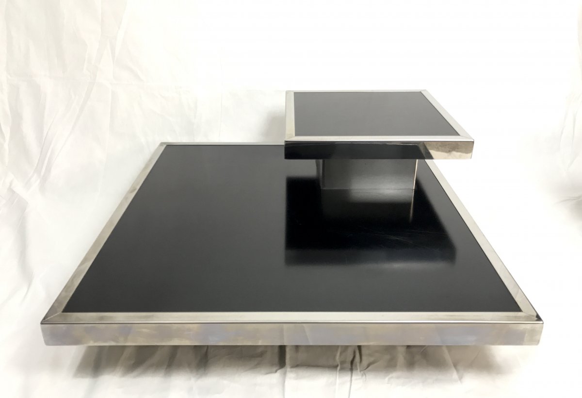 70s Coffee Table In The Taste Of Willy Rizzo-photo-2