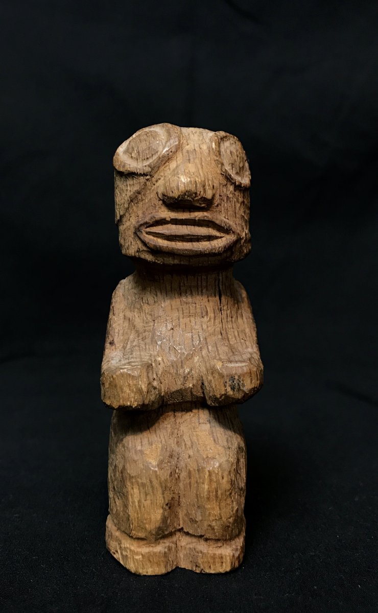 Oceania Wooden Statuette Tiki-photo-1