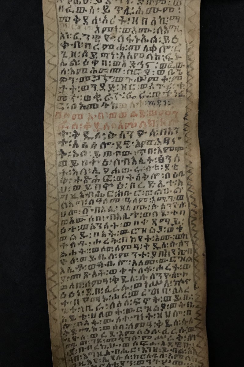 Parchemin Manuscrit rouleau magique Ethiopie -photo-4