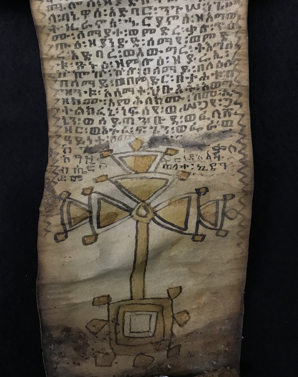 Parchemin Manuscrit rouleau magique Ethiopie -photo-6