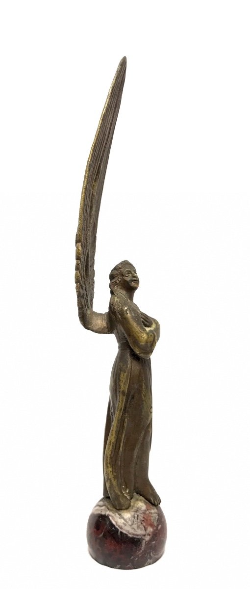 Statuette Ange  En Bronze XIX Eme-photo-4