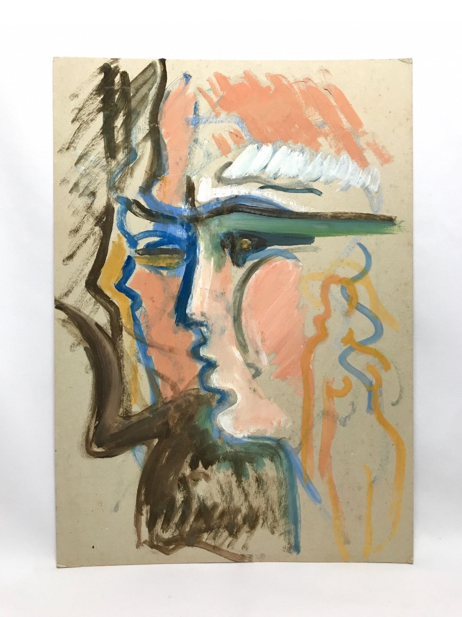 Profile Painting In 50s / 60s Colors