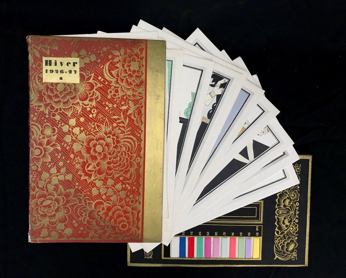 Rare Complete Catalog Of 20 Sketches Of A Collection Of Evening Dresses