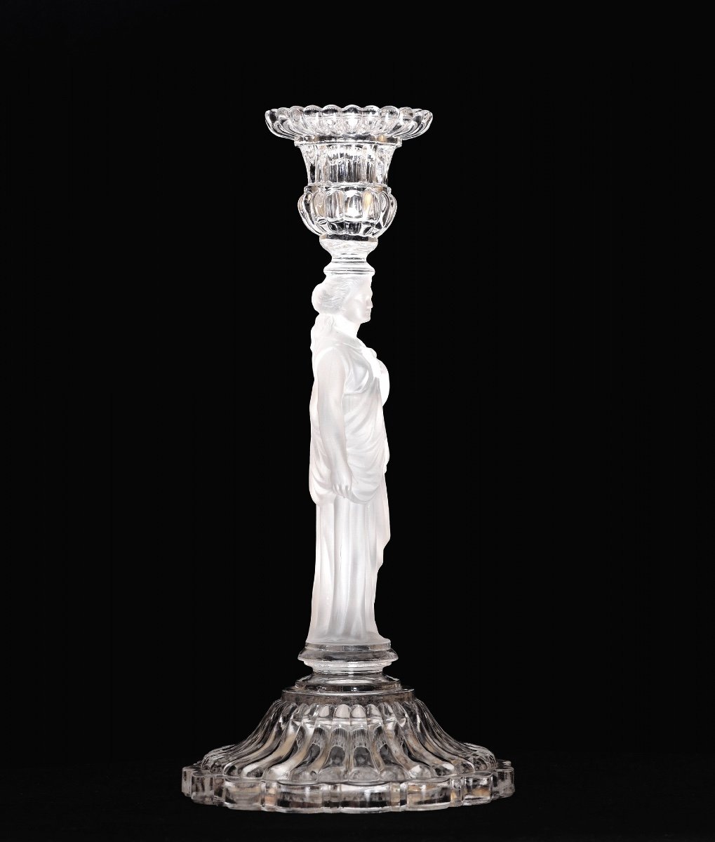 Bougeoir XIX Eme En Cristal -photo-4