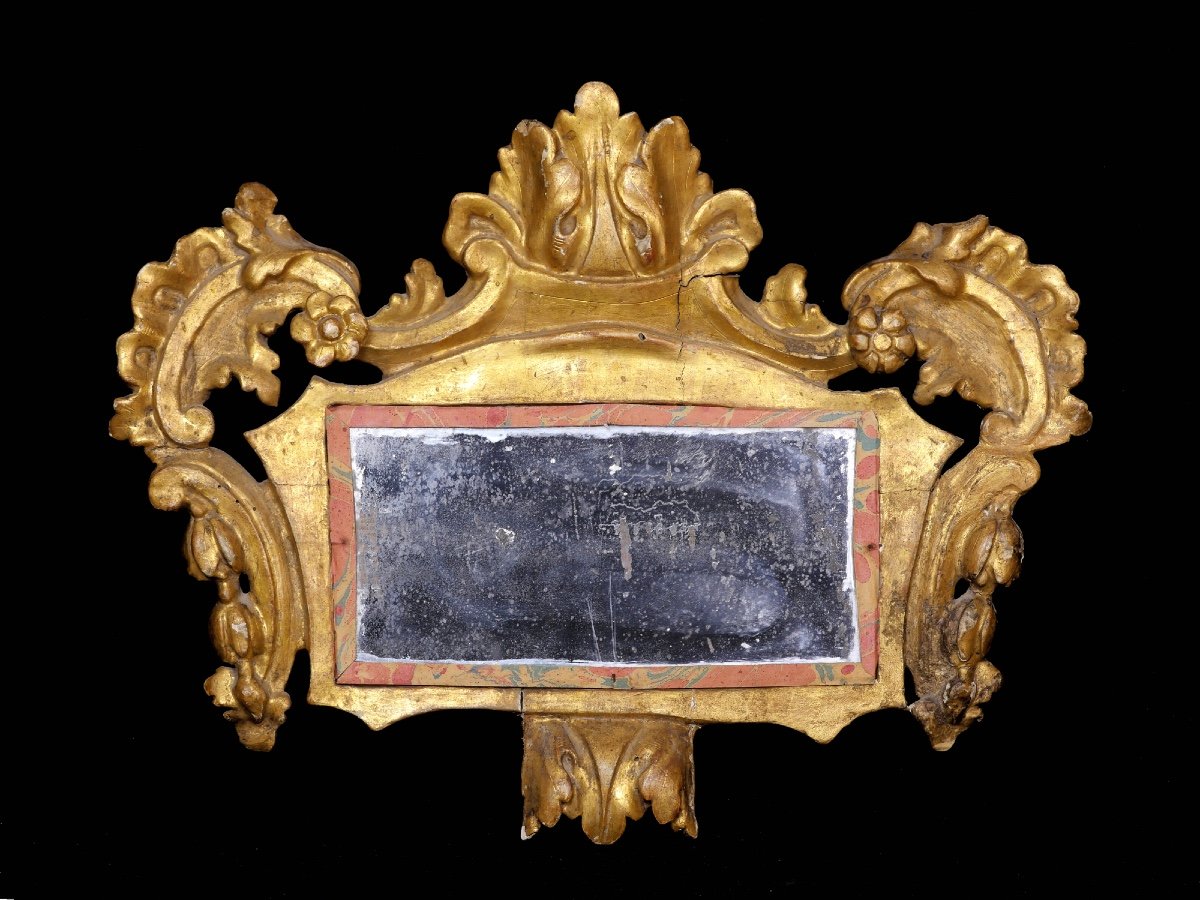 Miroir Baroque De Forme Rectangulaire Italien Ou Français Fin XVII Eme/ Début XVIII Eme