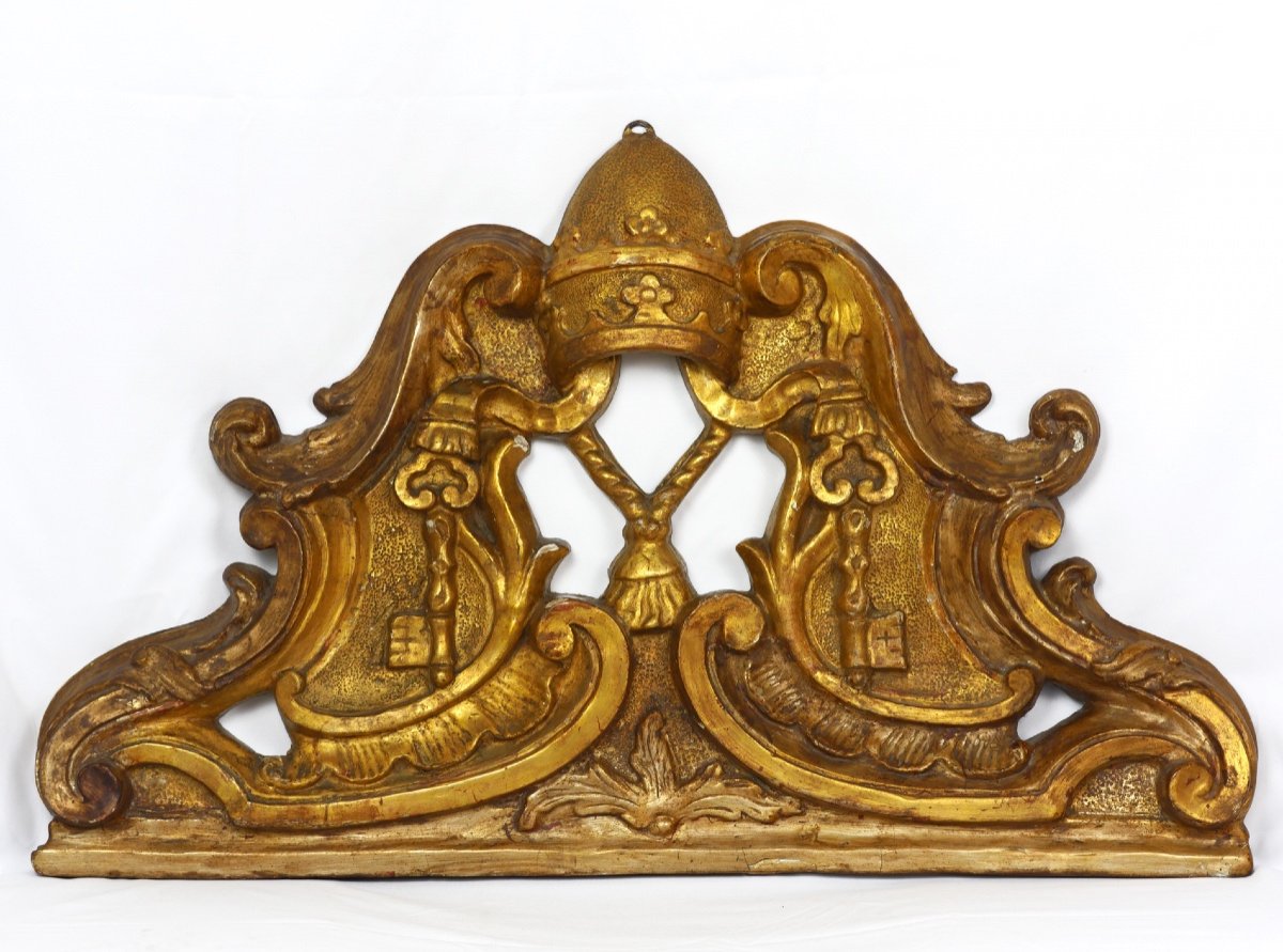 Élément Décoratif Bois Doré XVIII Eme 