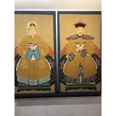 Pair Of Chinese Portraits/ Before 1911