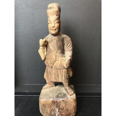 Taoist Asian Character In Wood XIX Eme