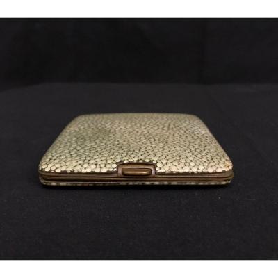 50s English Cigarettes Case Covered With Shagreen