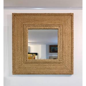 Large Square Rope Mirror In The Taste Of Audoux-minet