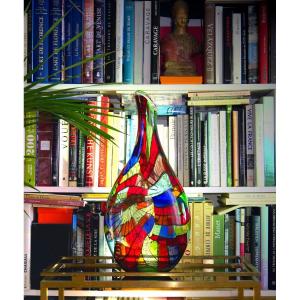 Important Vase De Murano En Hommage à Miró