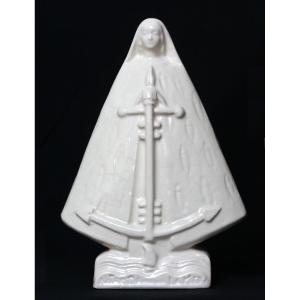 Rare Earthenware Representing A Our Lady Of The Sea