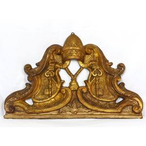 Decorative Element Golden Wood XVIII Eme