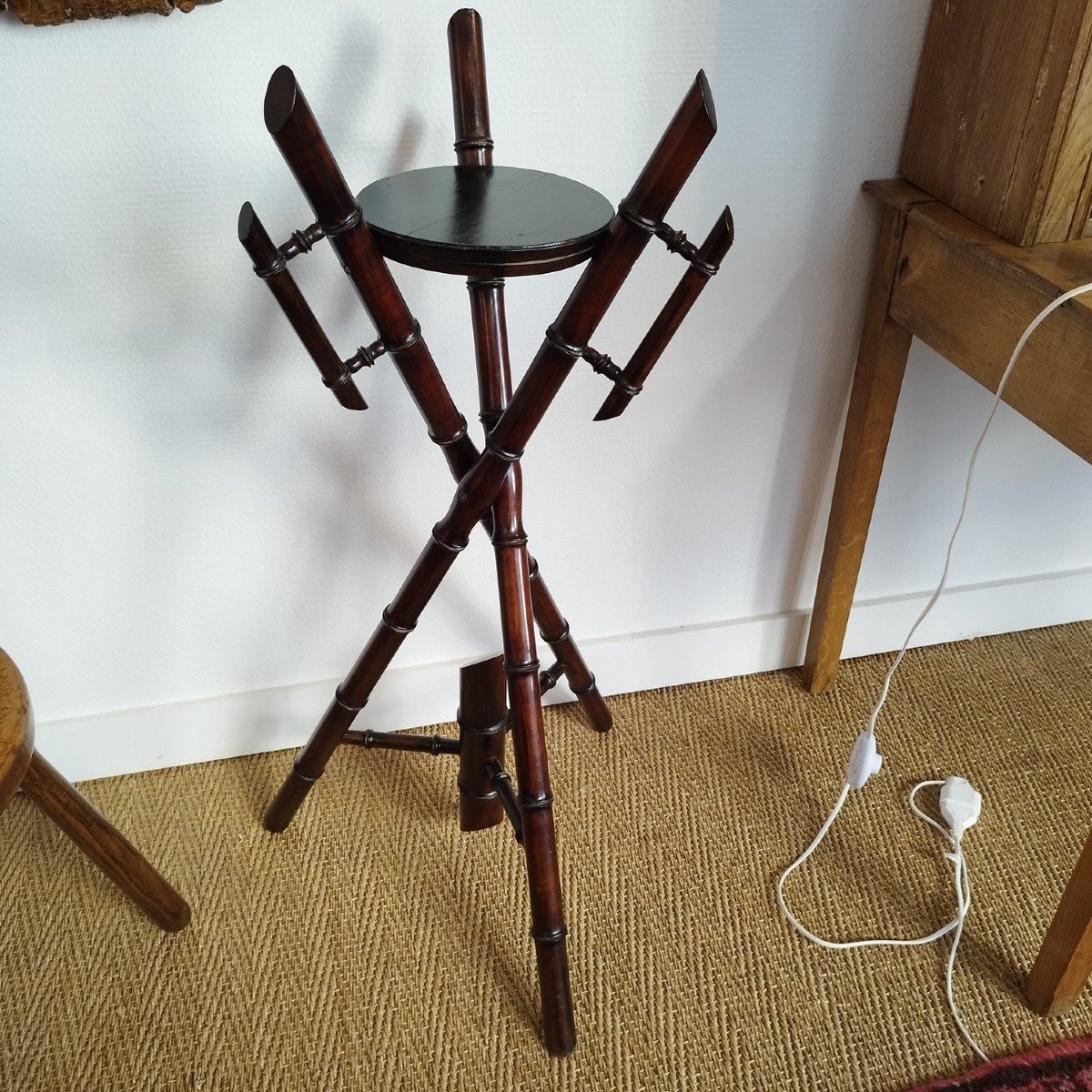 Small Brown Wooden Stand-photo-2