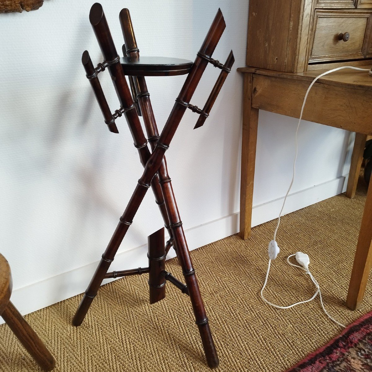 Small Brown Wooden Stand