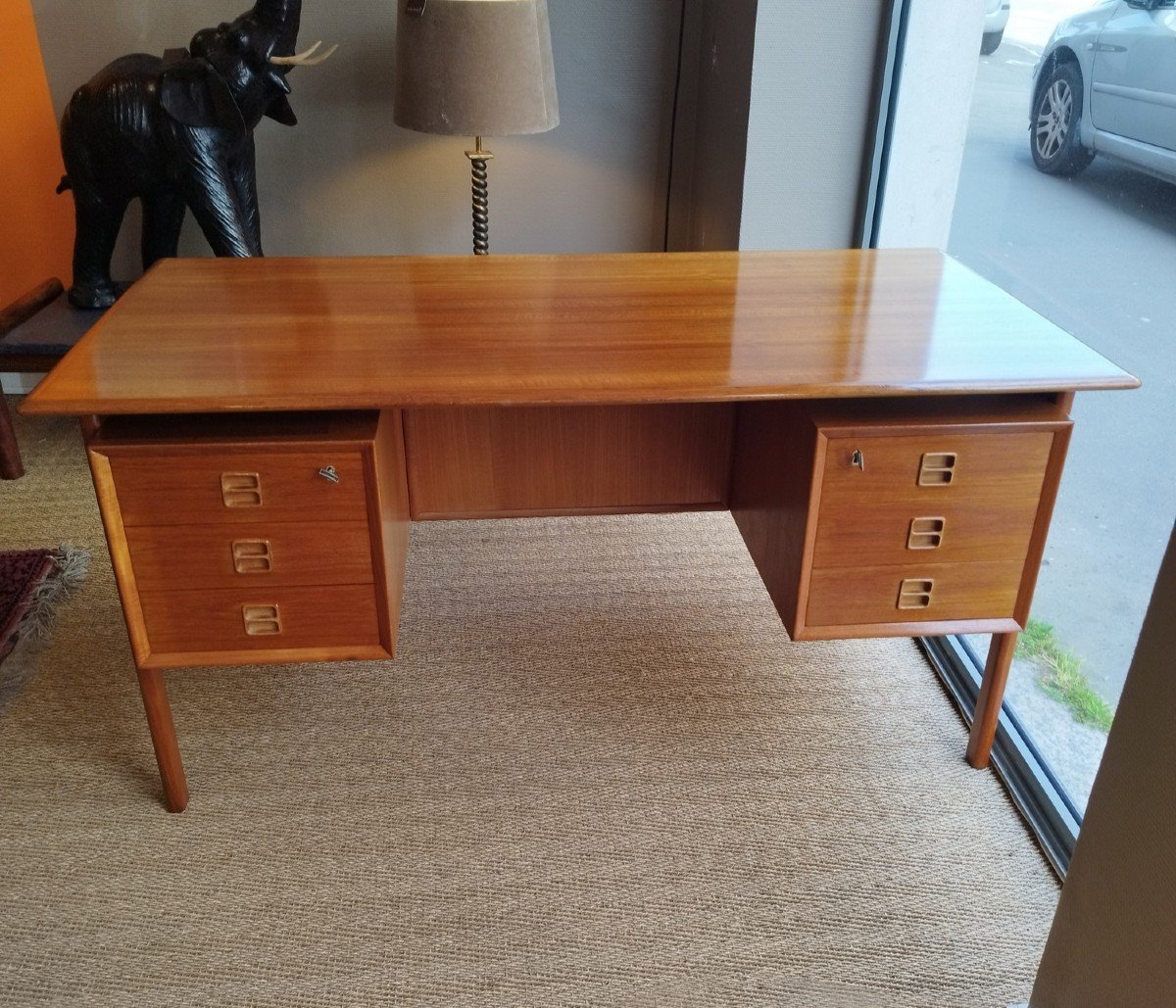 Double-sided Desk By Arne Vodder In Teak