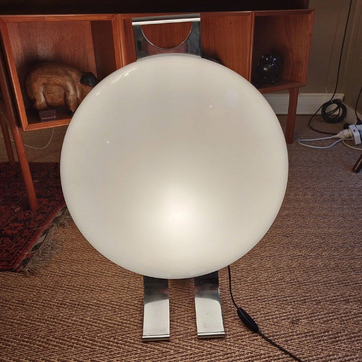 Large Italian Sfera Table Lamp By Beni Cuccuru, 1972-photo-4