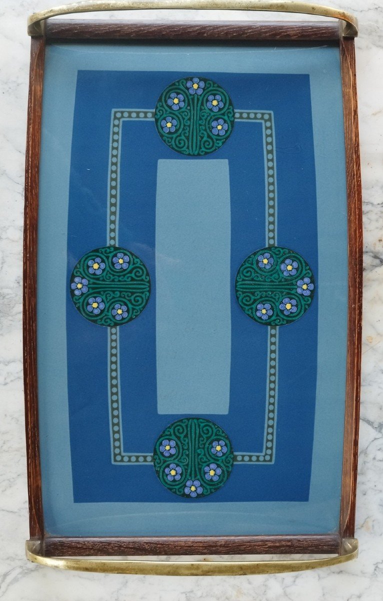 Ceramic Tray By Christian Neureuther, Waechtersbacher, Around 1900-photo-2