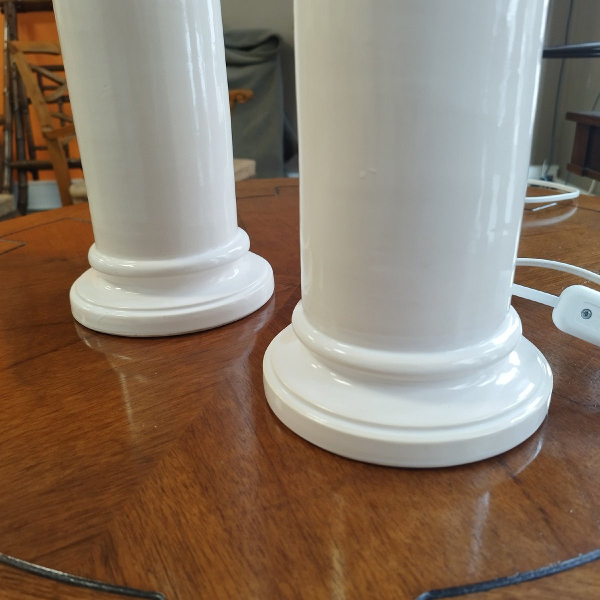 Pair Of Lamps Attributed To Jean Roger-photo-2