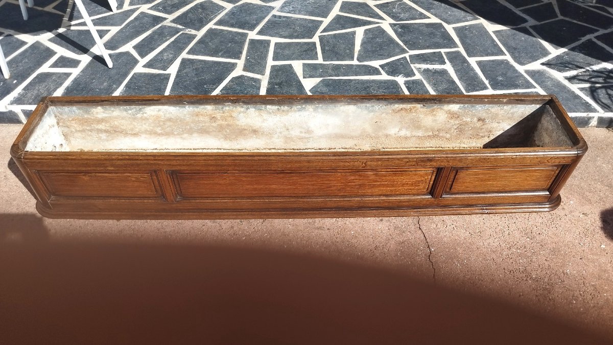 Large Oak Planter From The Late 19th Century-photo-1