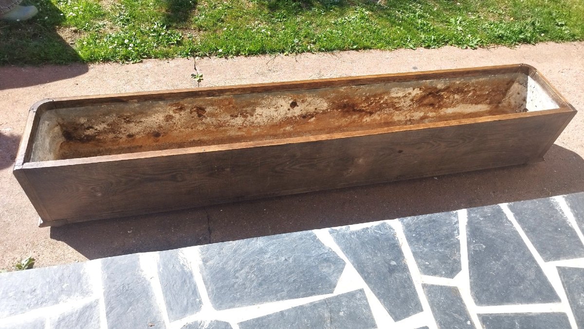 Large Oak Planter From The Late 19th Century-photo-3