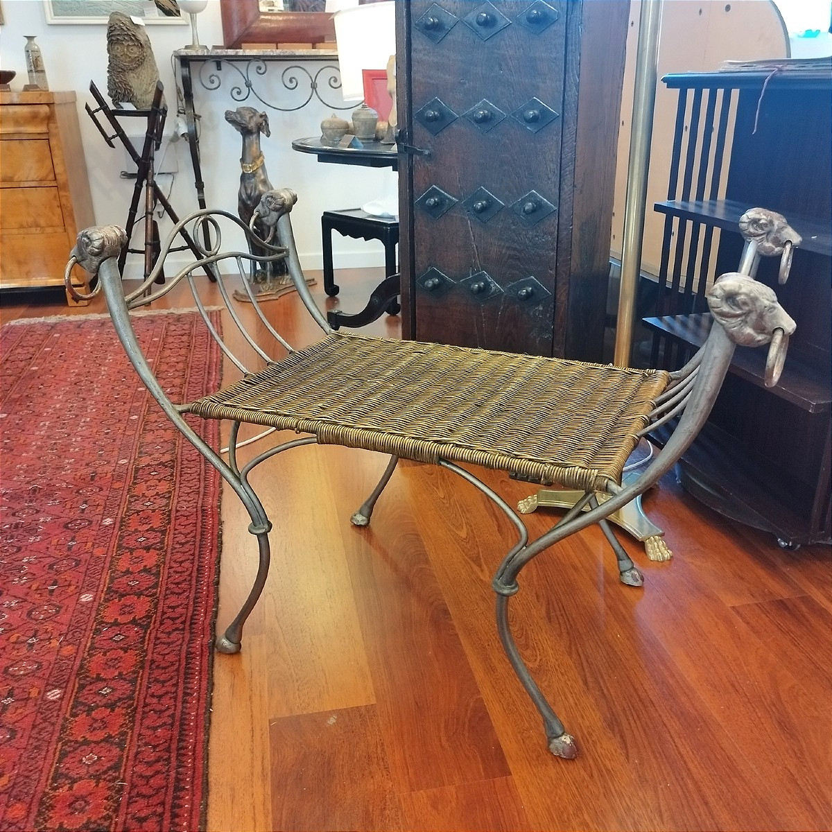 Large Metal Curule Seat