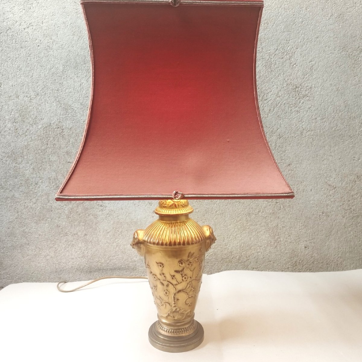 Lampe en porcelaine et bronze, autour de 1900-photo-3