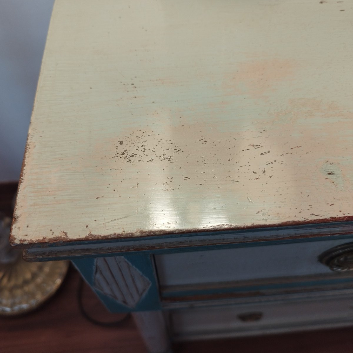 Painted Neoclassical Chest Of Drawers, Circa 1940 -photo-1