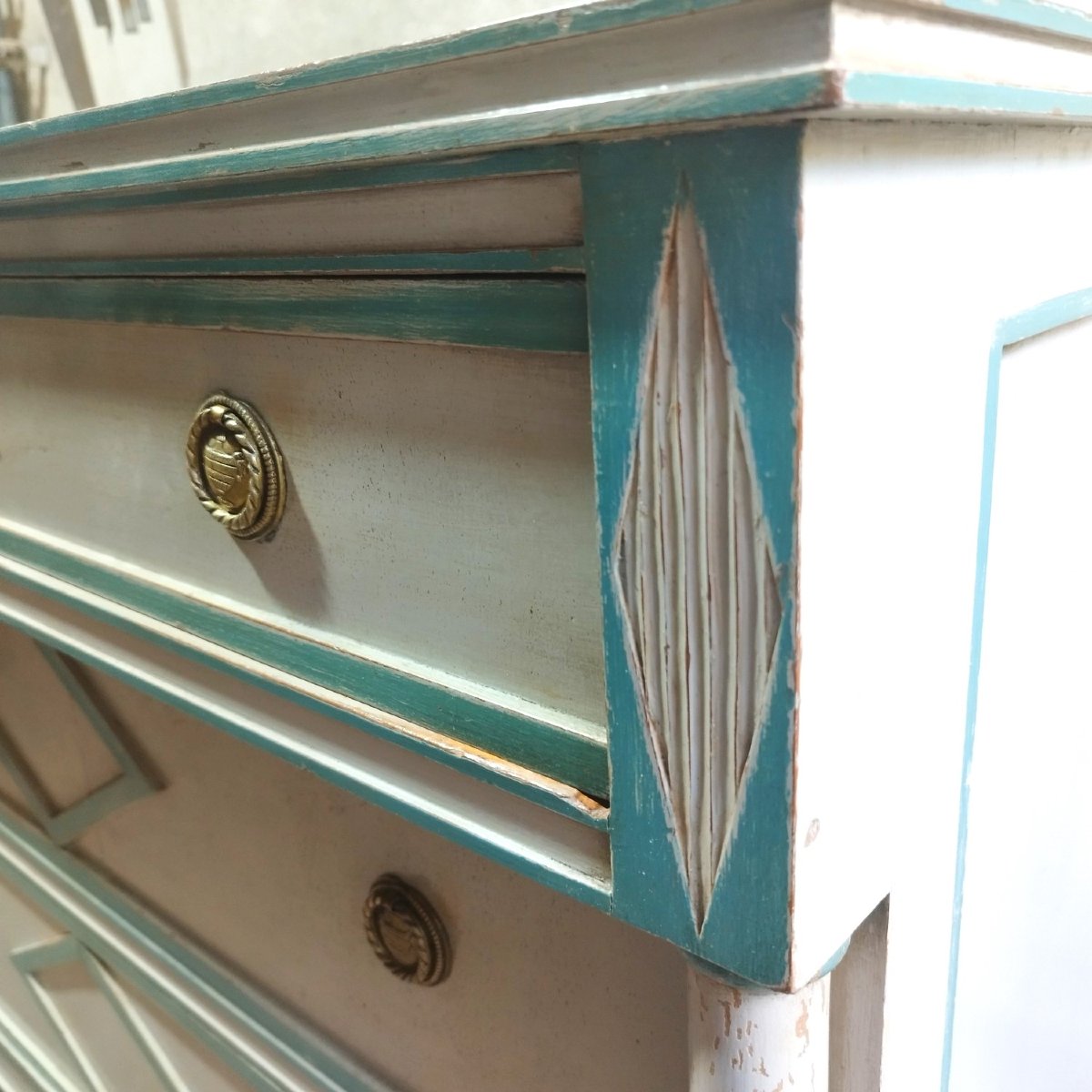 Painted Neoclassical Chest Of Drawers, Circa 1940 -photo-8