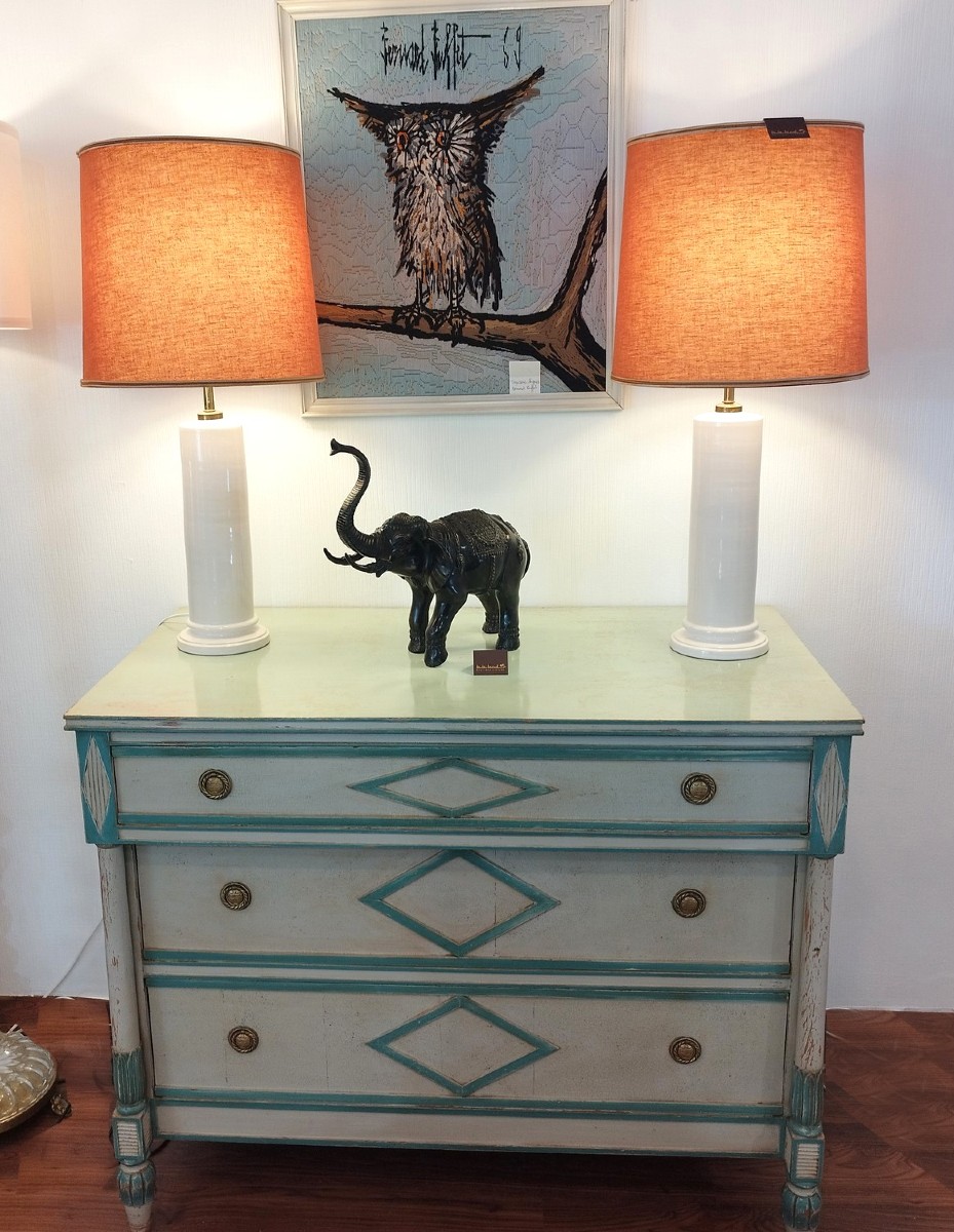 Painted Neoclassical Chest Of Drawers, Circa 1940 