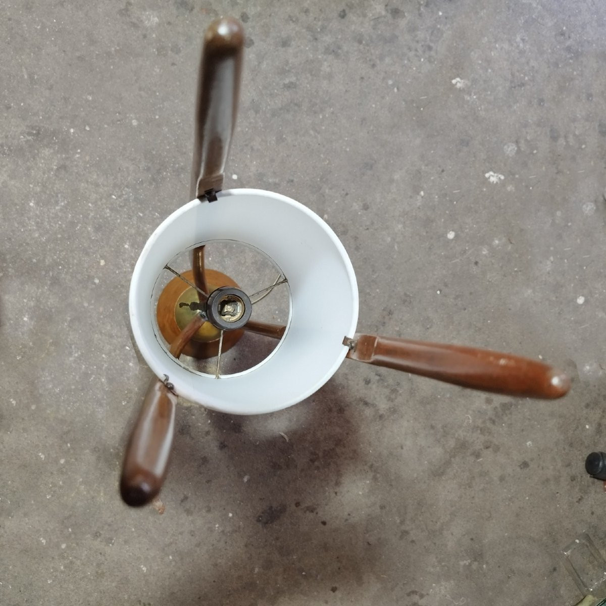 Sculptural Walnut Lamp By Modeline, Usa, 1960-photo-3