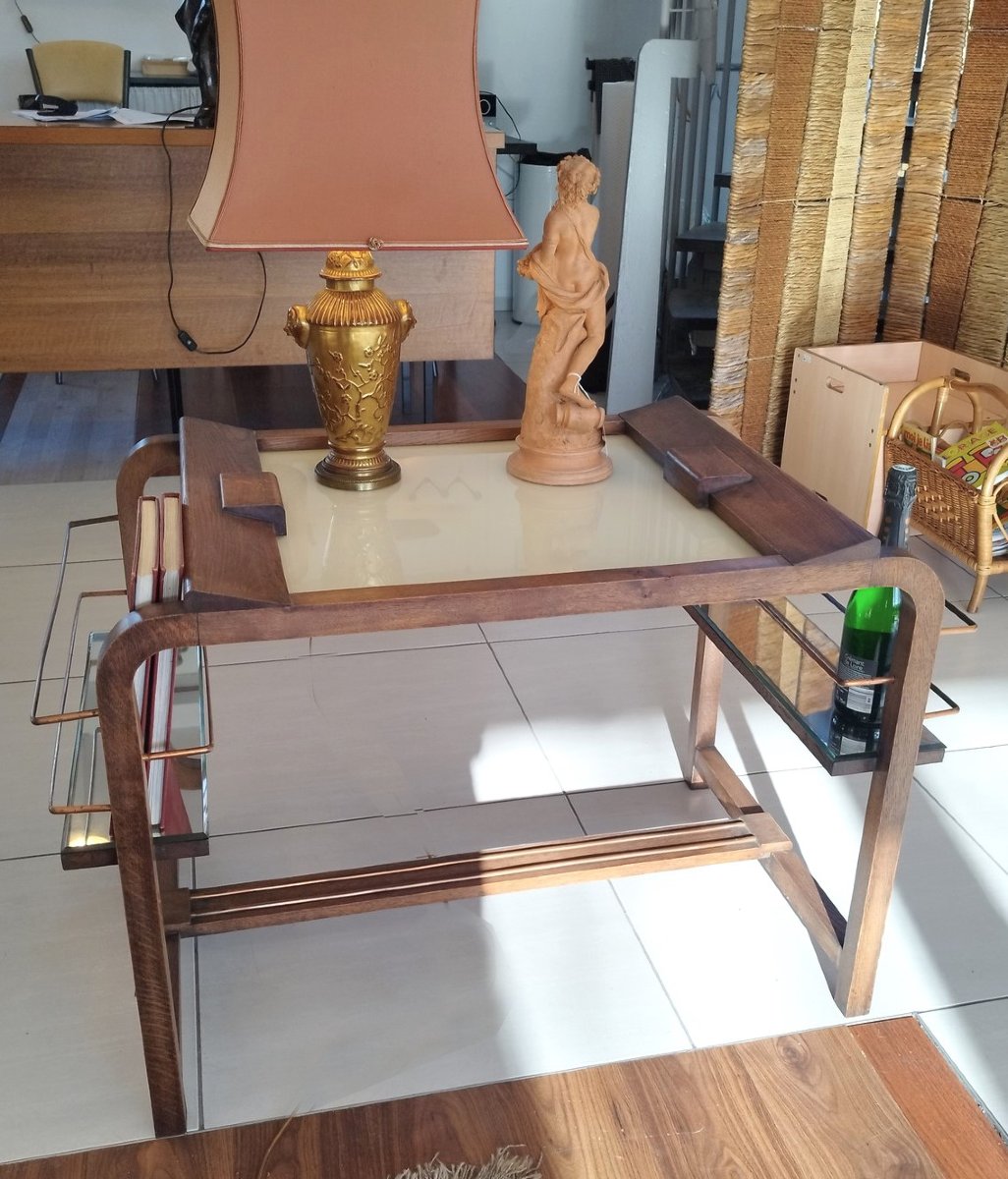 Guéridon en chêne, années 50-photo-7