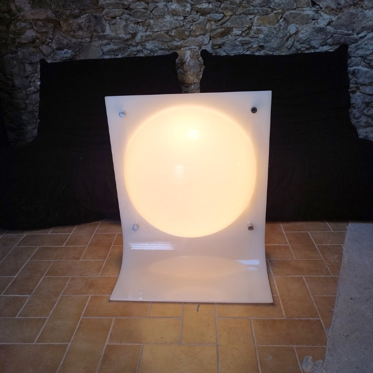 Rare lampe de sol de Neal Small, USA 1966-photo-4