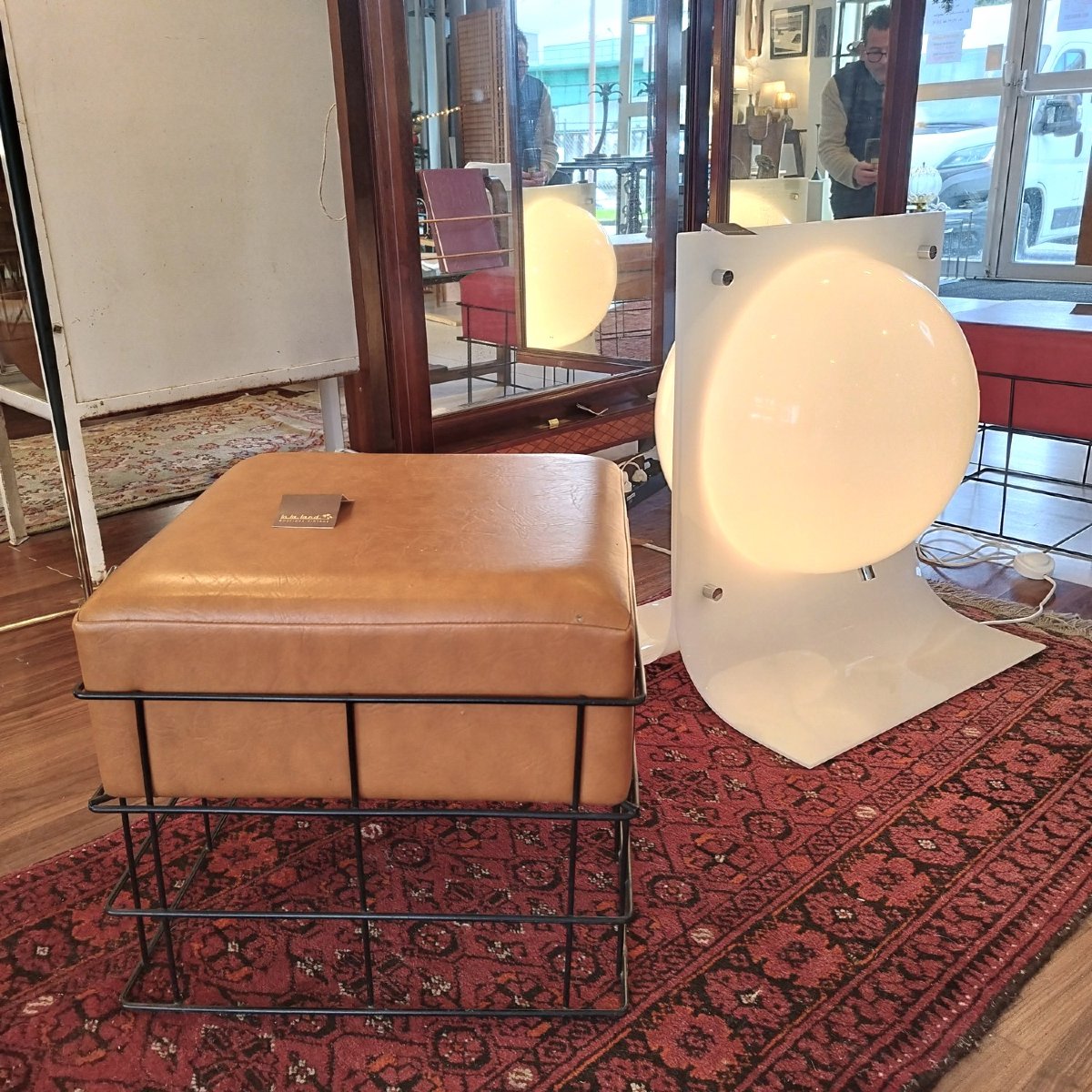 Rare lampe de sol de Neal Small, USA 1966-photo-5