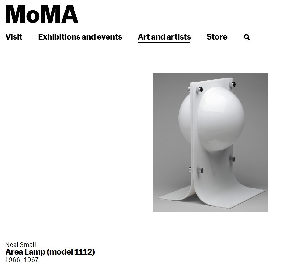 Rare lampe de sol de Neal Small, USA 1966-photo-6