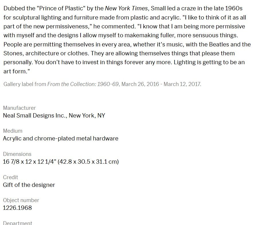 Rare lampe de sol de Neal Small, USA 1966-photo-7